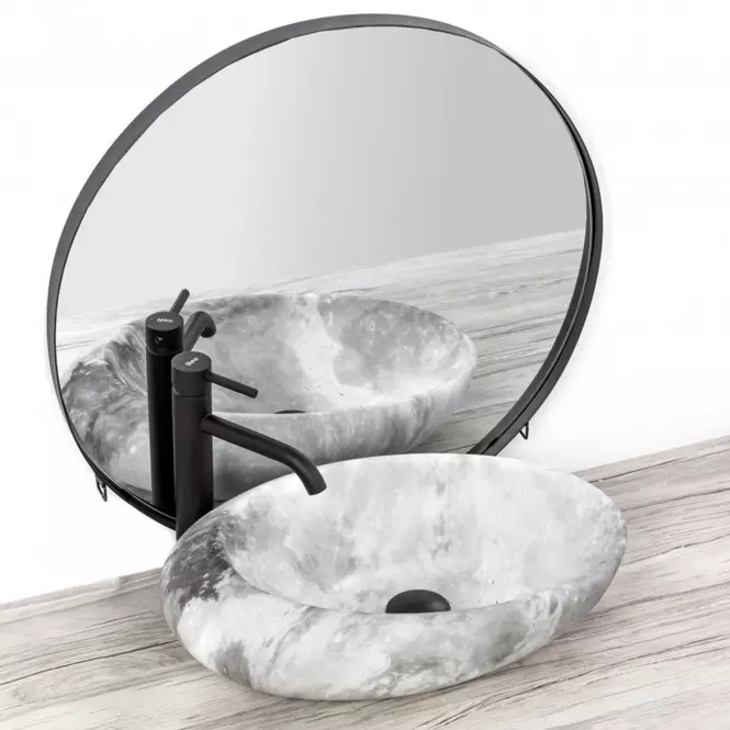 Umyvadlo na desku Roxy Stone Light Grey,4