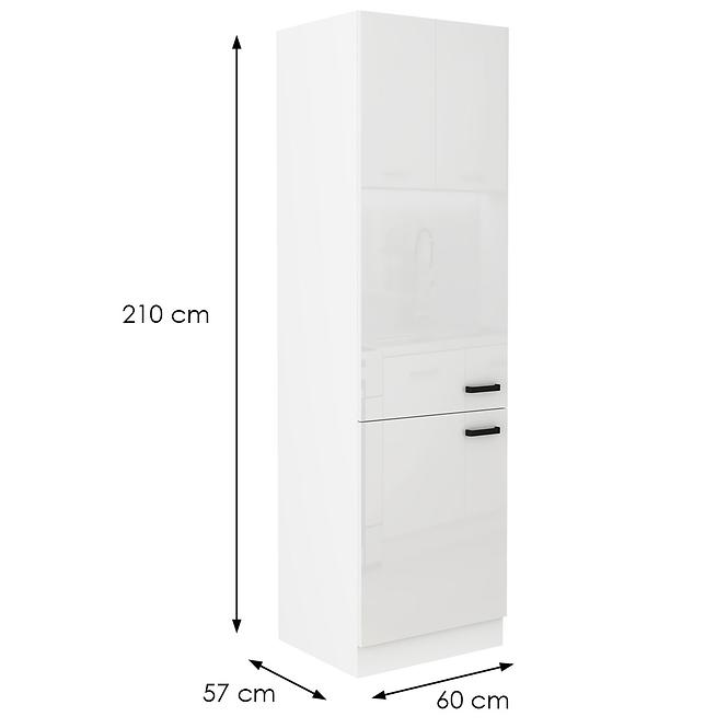 Kuchyňská skříňka MIA bílý lesk/bílá 60lo-210 2f