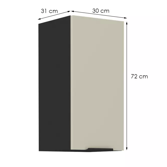 Kuchyňská skříňka Arona cashmere 30g-72 1f,2