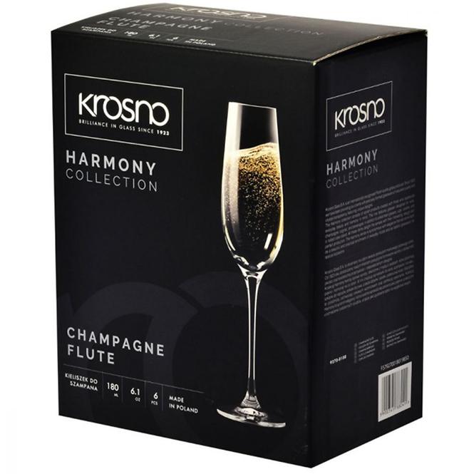 Sklenice na šampaňské Harmony Krosno 180 ml 6 ks