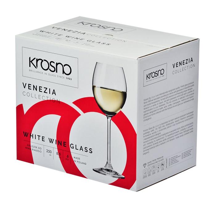Sklenice na bílé víno Venezia Krosno 250 ml 6 ks