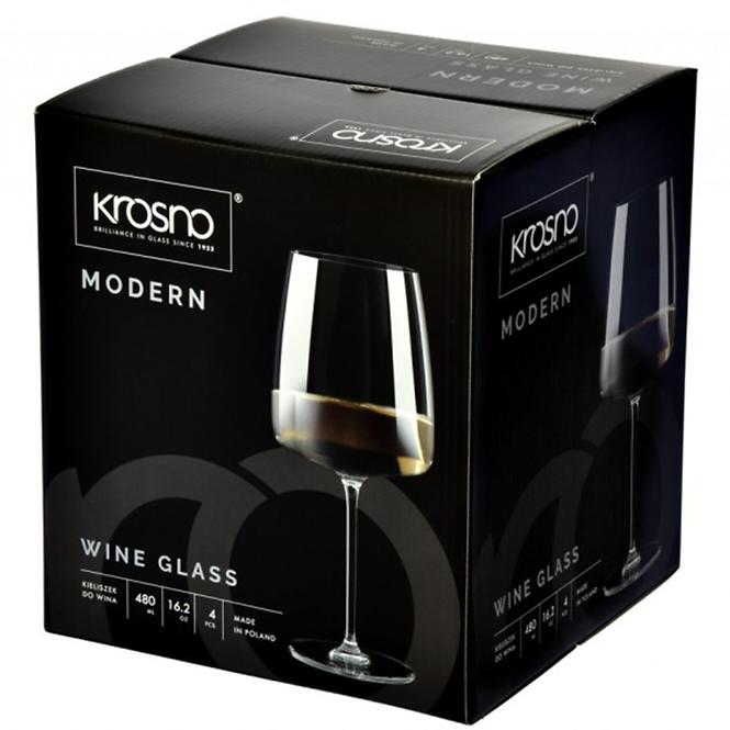 Sklenice na víno Modern Krosno 480 ml 4 ks