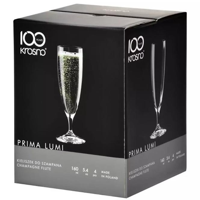 Sklenice na šampaňské Optyk Prima Lumi Krosno 160 ml 4 ks