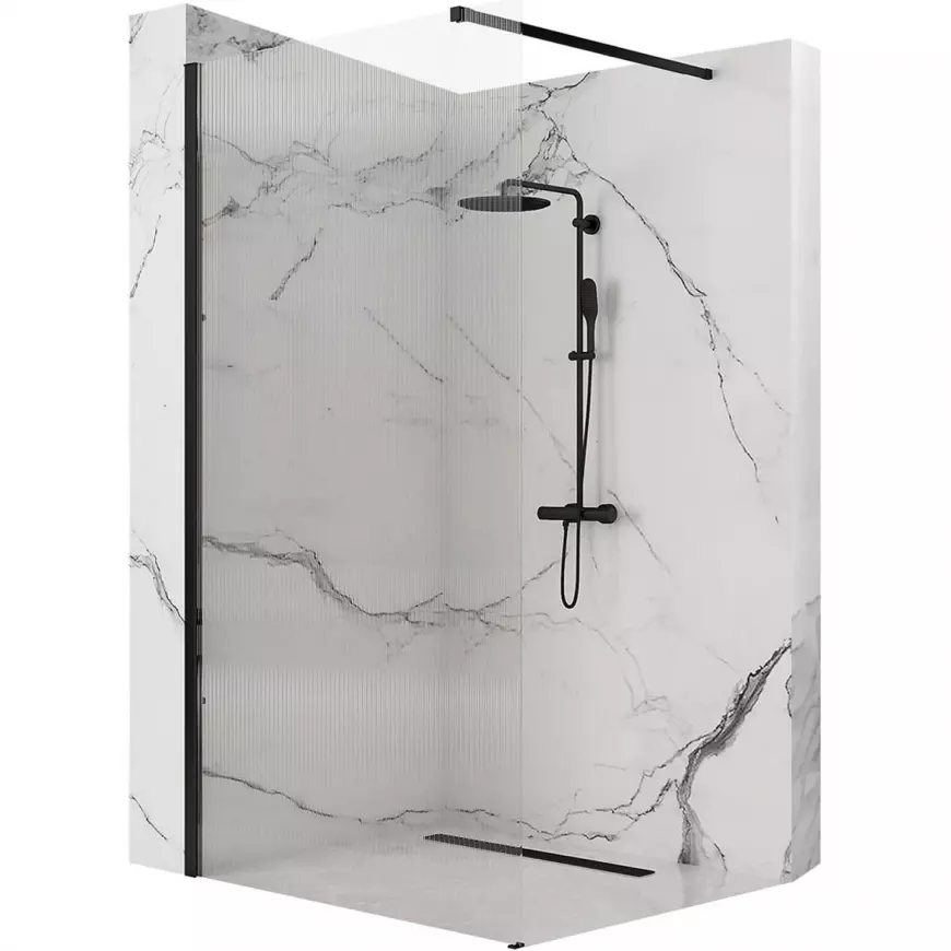 Sprchová zástěna Walk-in Aero Intimo Rea K4121 100x200 black