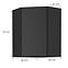 Kuchyňská skříňka Siena černý mat 60x60 Gn-90 1f (45°),2