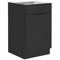 Kuchyňská skříňka Siena černý mat 50d 1f 1s bb