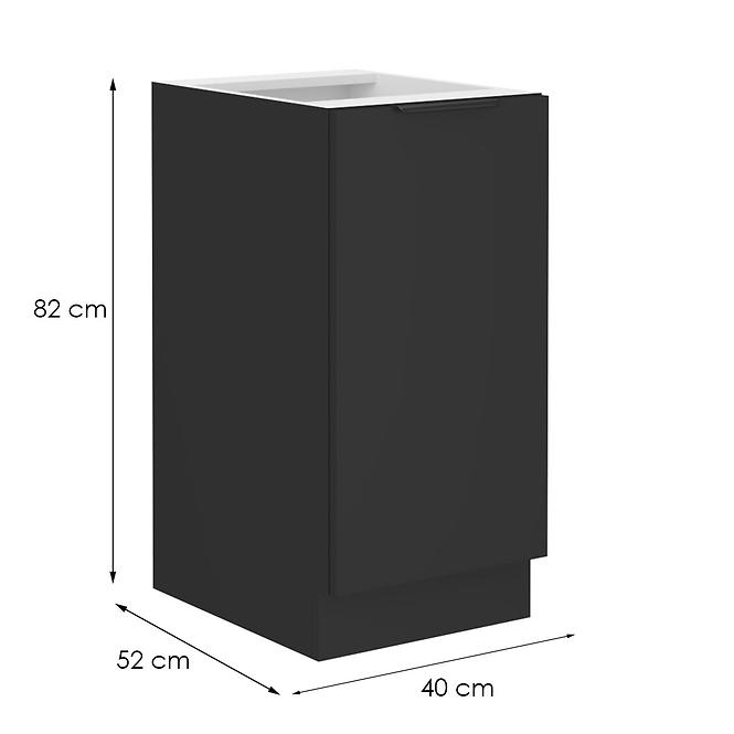 Kuchyňská skříňka Siena černý mat 40d 1f bb