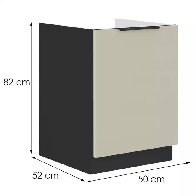 Kuchyňská skříňka Arona cashmere 50zl 1f bb,2