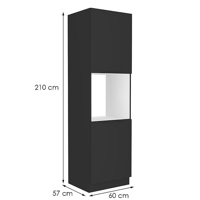 Kuchyňská skříňka Siena černý mat 60dp-210 2f