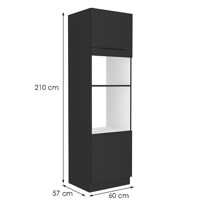 Kuchyňská skříňka Siena černý mat 60dpm-210 2f