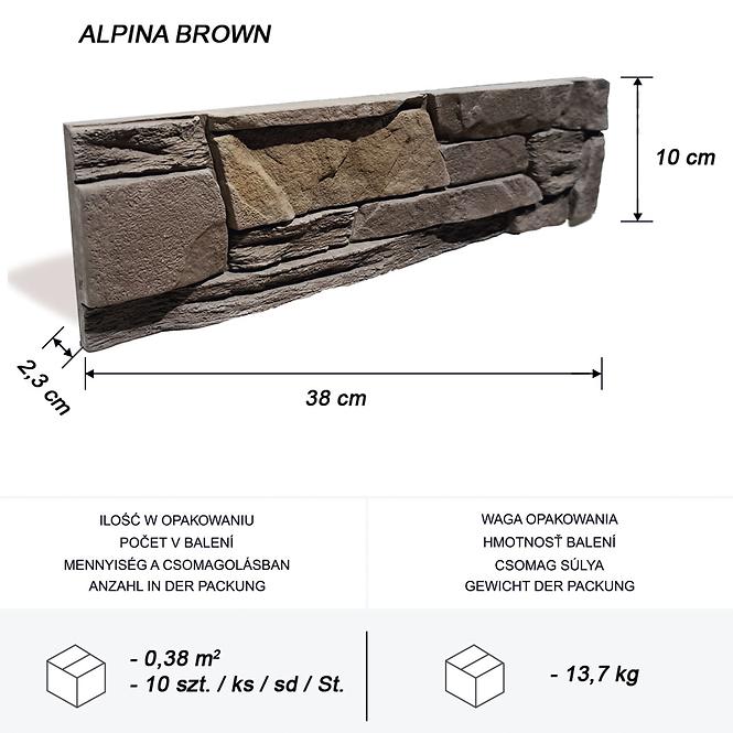 Kámen betonový Alpina Brown bal=0,38 m2