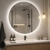 Zrcadlo se záři led fi80