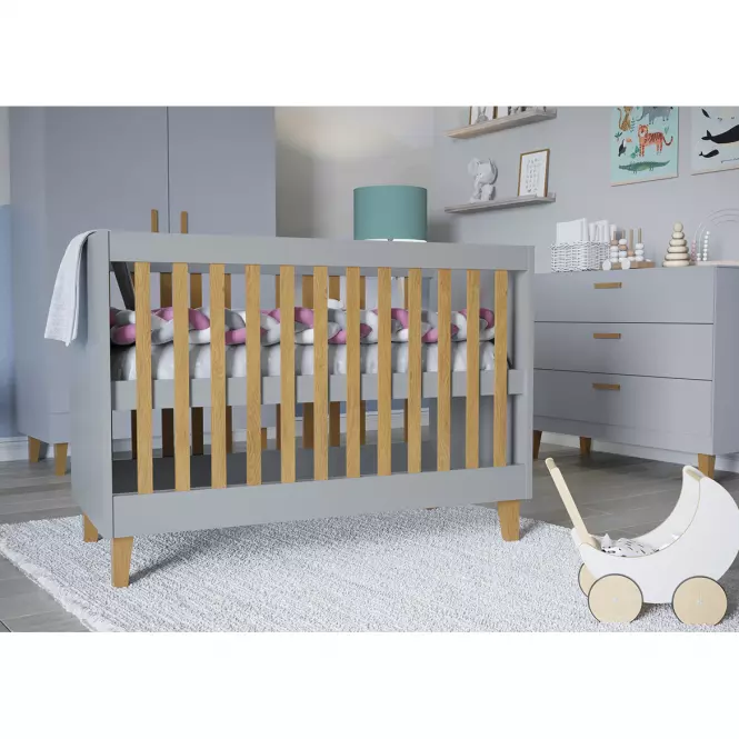 Dětská postel Kubi 60x120 šedá