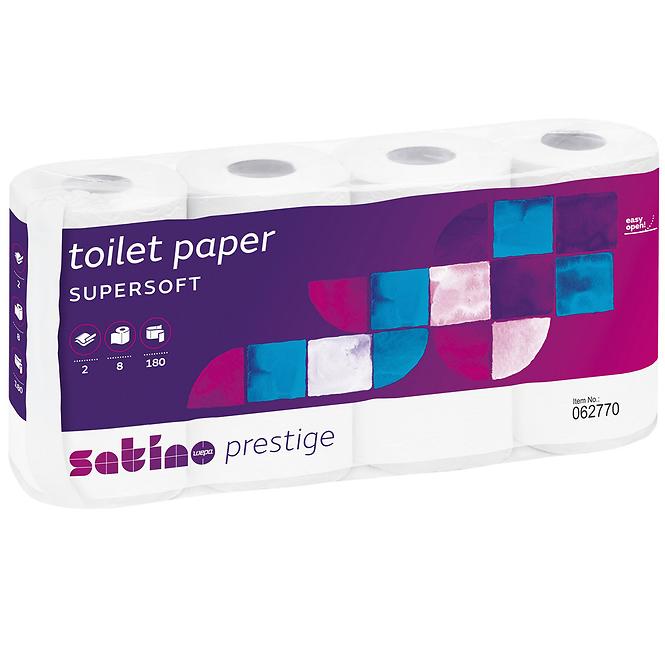 Toaletní papír WA Satino Prestige Standard, 2 vrstvy, bílý, celulóza, 8 rolí 