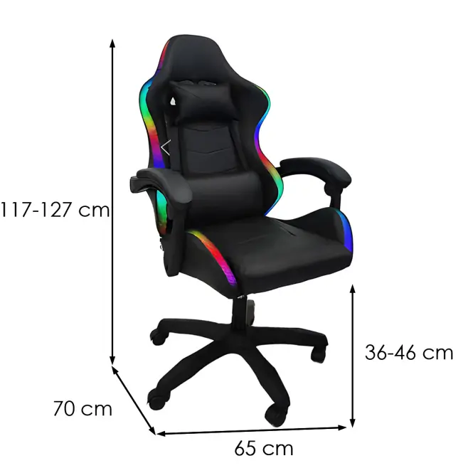 Křeslo pro hráče Herodion DS90122P černá/RGB