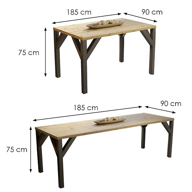 Stůl Baltika 185 dub artisan