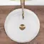 Umyvadlo na desku Sami Gold Brush/White,5
