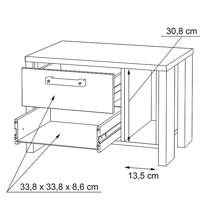 Noční stolek Symmach CLFK021