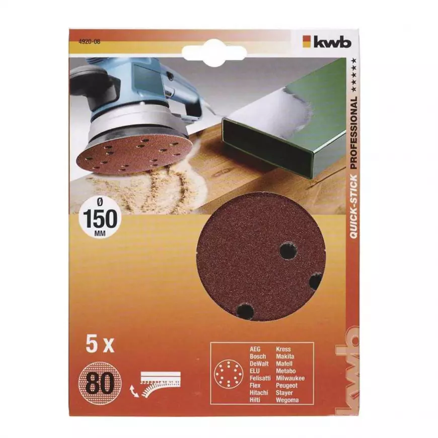 Děrovaný brus. papír k exc. brusce 150 K80 SB