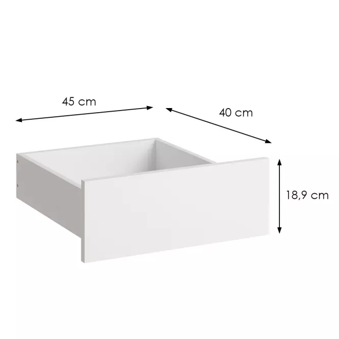 Zásuvka do šatní skřině 1DX 2 ks Ultra, bílá,2