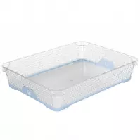 Košík s protiskluzovým dnem A4 modrý 36x26,5x7
