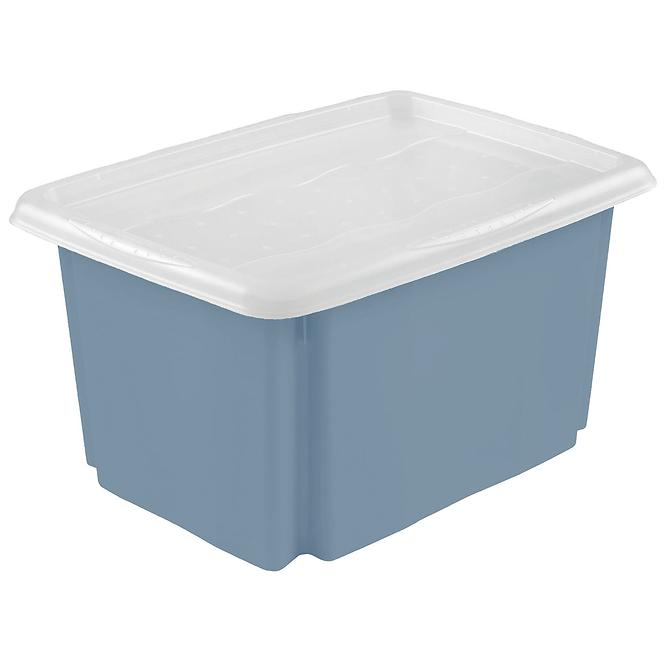 Úložný box s víkem modrý 41,5x35,5x22 24 l