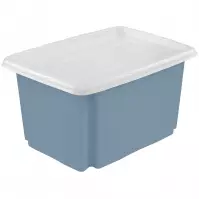 Úložný box s víkem modrý 38x28,5x20,5 15 l