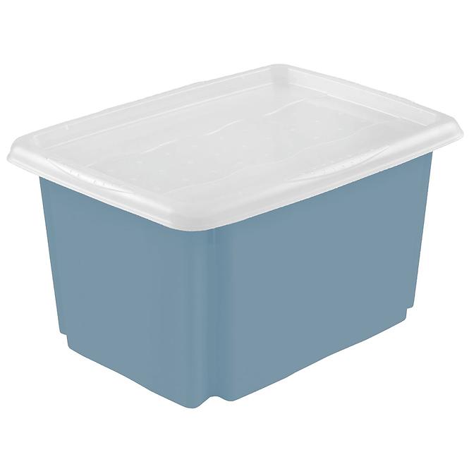 Úložný box s víkem modrý 45x35x27 30 l