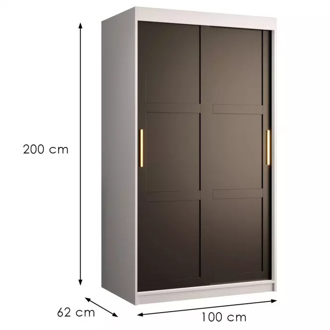 Šatní skříň Amiro 1 100 bílý/černý