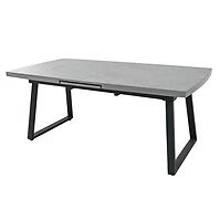 Stůl Luton 80094DP šedý mramor/černý