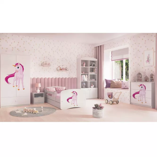 Dětská komoda Babydreams bílá - Jednorožec,4