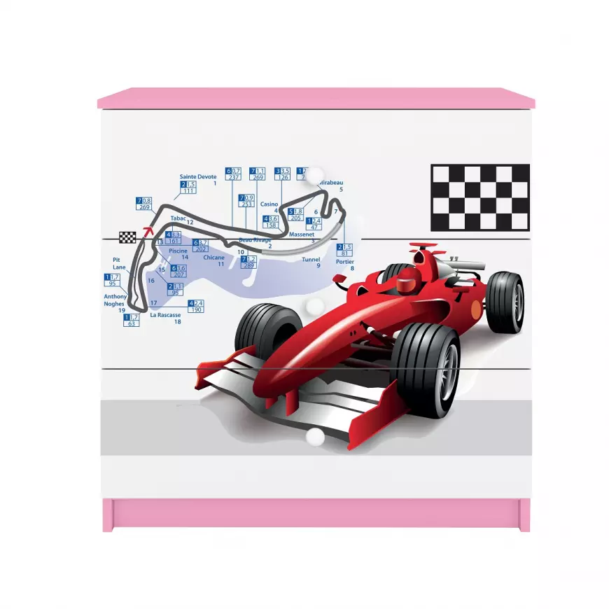 Dětská komoda Babydreams růžová - Formule
