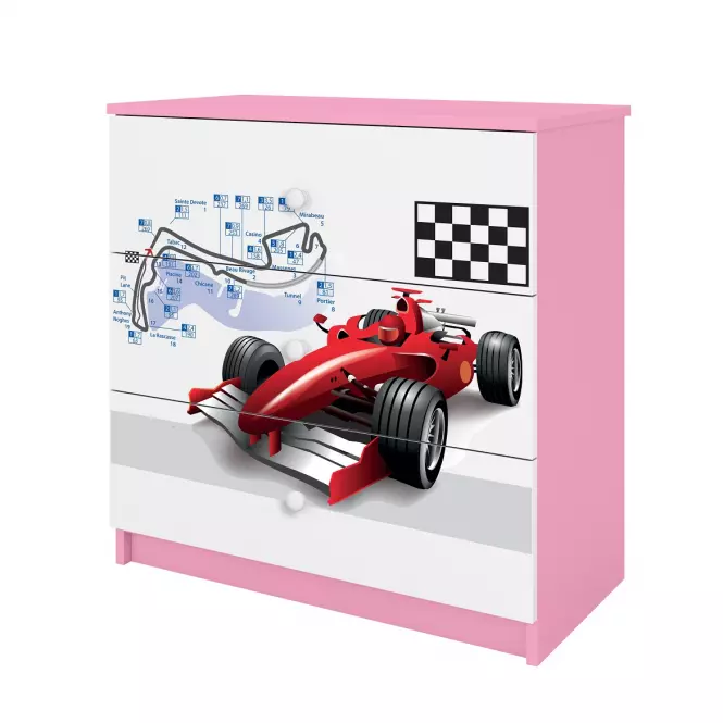 Dětská komoda Babydreams růžová - Formule,2