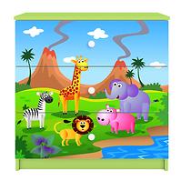 Dětská komoda Babydreams zelená - Safari