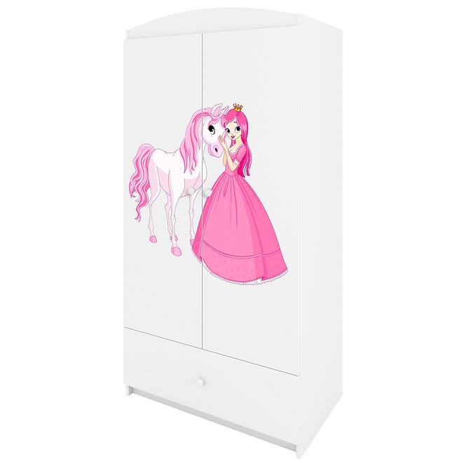 Skříň Babydreams bílá - Princezna 2,3