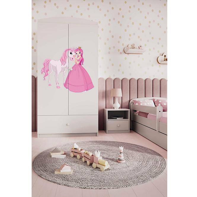 Skříň Babydreams bílá - Princezna 2,7
