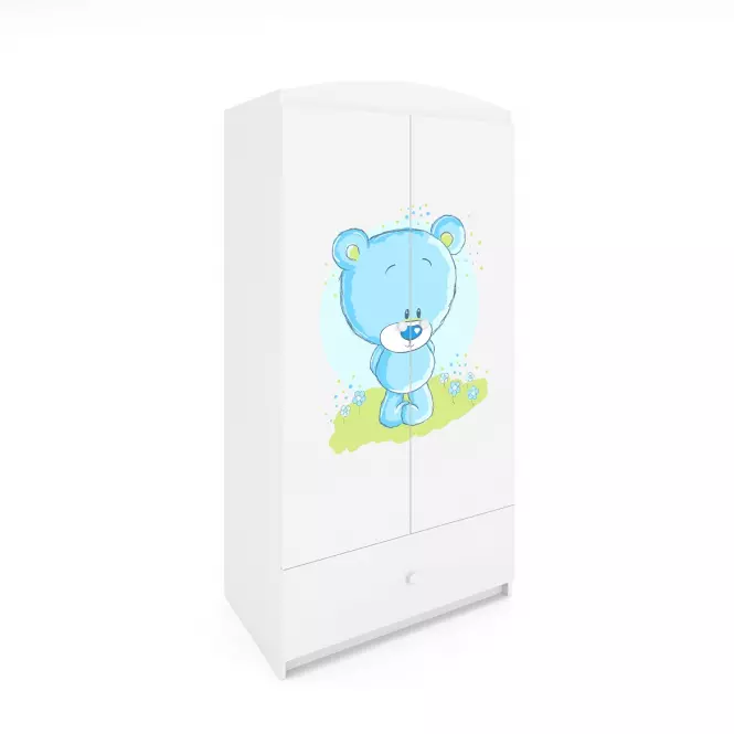 Skříň Babydreams bílá - Modrý medvídek,3
