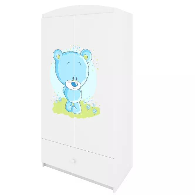 Skříň Babydreams bílá - Modrý medvídek,4