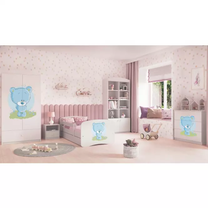 Skříň Babydreams bílá - Modrý medvídek,8