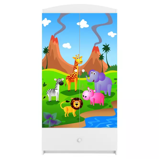 Skříň Babydreams bílá - Safari