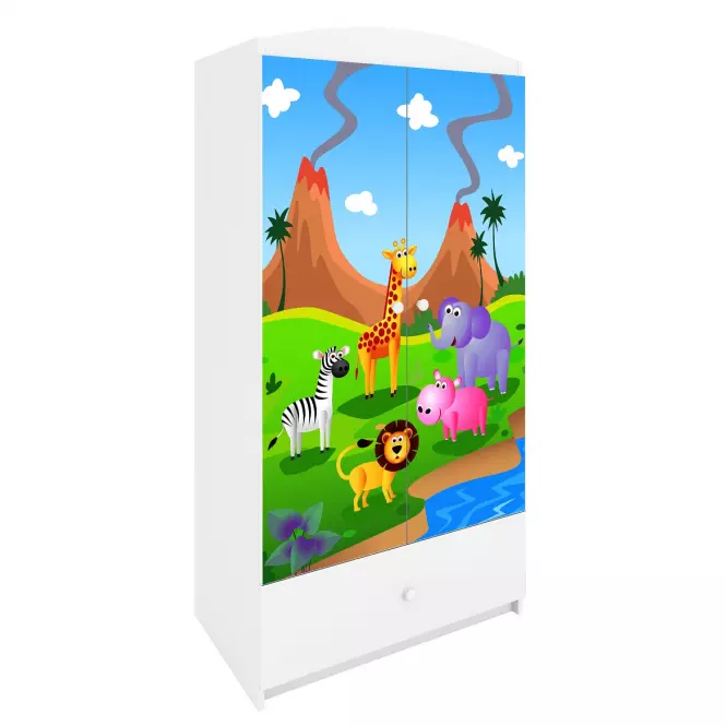 Skříň Babydreams bílá - Safari,2