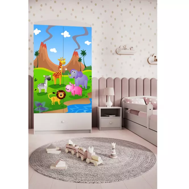Skříň Babydreams bílá - Safari,7