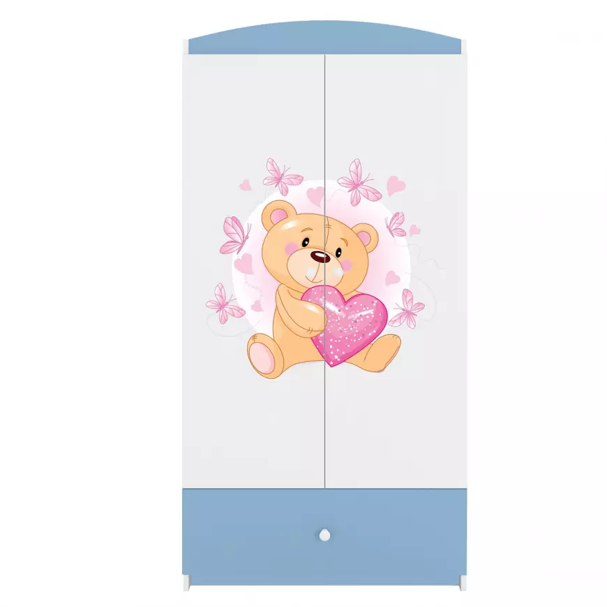 Skříň Babydreams modrá - Medvídek s motýlky