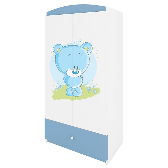 Skříň Babydreams modrá - Modrý medvídek