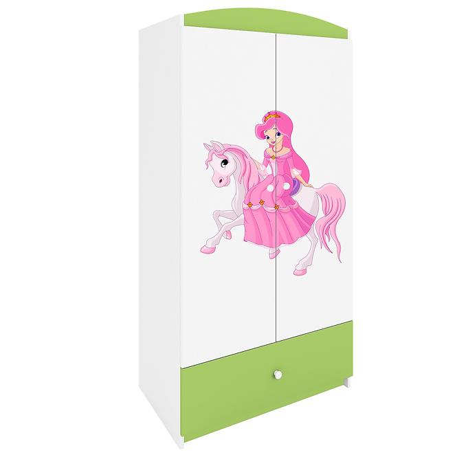 Skříň Babydreams zelená - Princezna 1,2