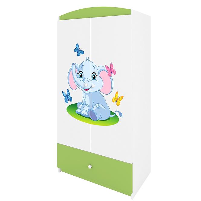 Skříň Babydreams zelená - Slon,3