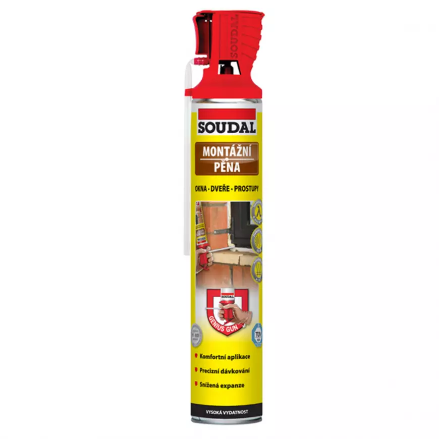 Soudal montážní pěna trubičková Genius Gun 500 ml