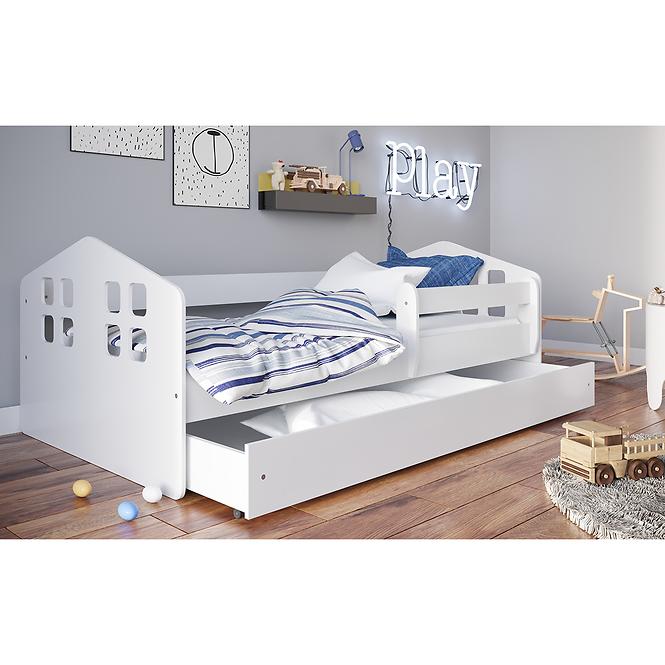 Dětská postel Kacper+Sz+M bílá 80x160
