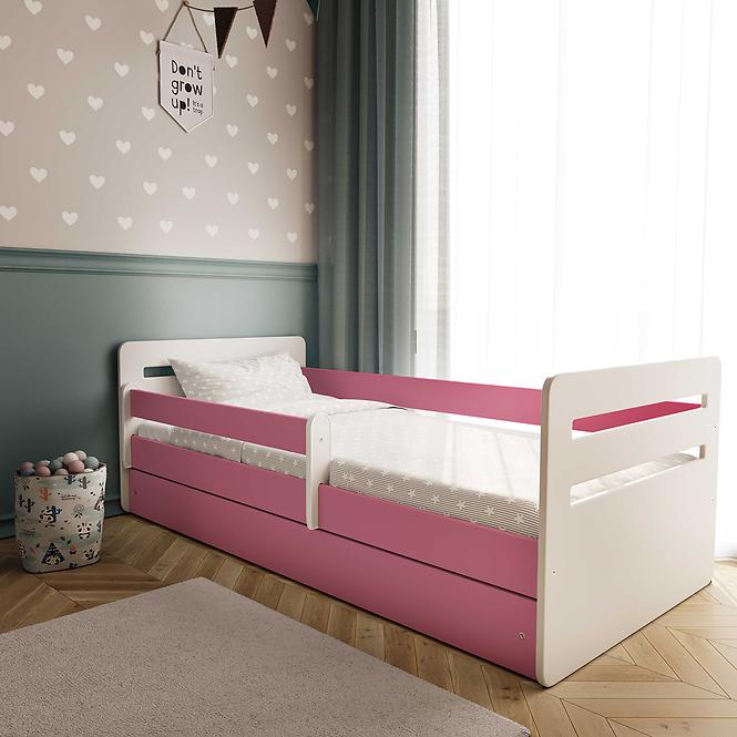 Dětská postel Tomi růžová 80x140