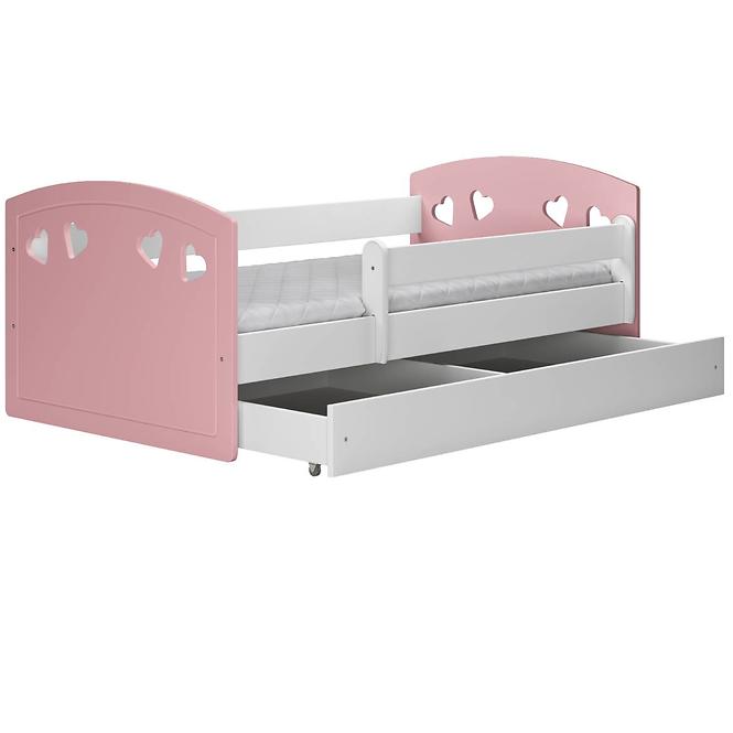 Dětská postel Julia Mix pudrově růžová 80x140